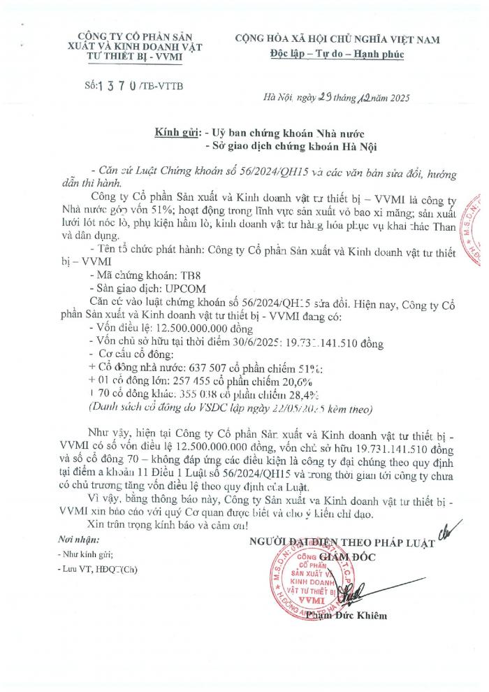 CBTT Thực hiện quy định pháp luật đối với công ty đại chúng
