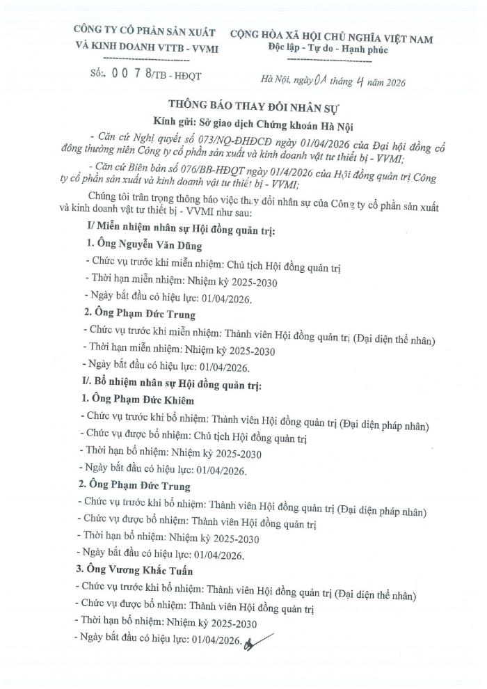 Công bố TT Thay đổi nhân sự (1)